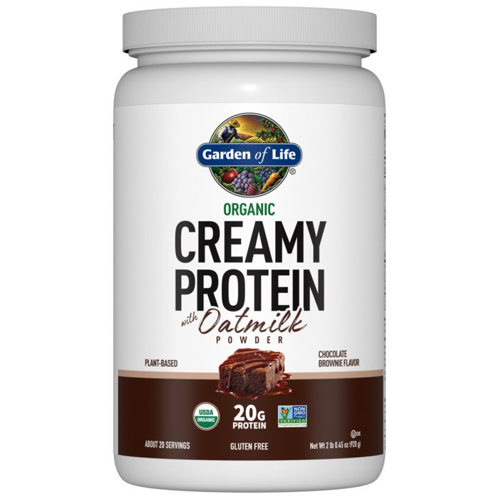 Garden of Life Organic Creamy Protein with Oatmilk, Chocolate Brownie, 2 LB - Garden Of Life