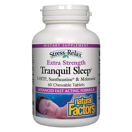 Natural Factors Extra Strength Tranquil Sleep, 60 Chewable Tablets - Natural Factors