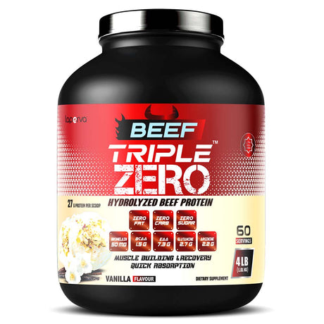 Laperva Triple Zero Hydrolyzed Beef, Vanilla, 4 LB - Laperva