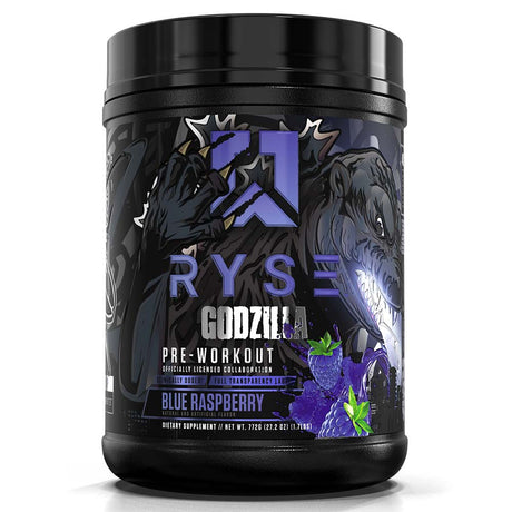 RYSE Godzilla Pre Workout, Blue Raspberry, 40 Servings - RYSE