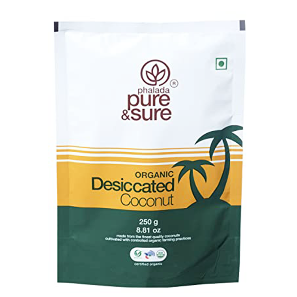 Pure & Sure Organic Desiccated Coconut Powder, 250 Gm - Pure & Sure