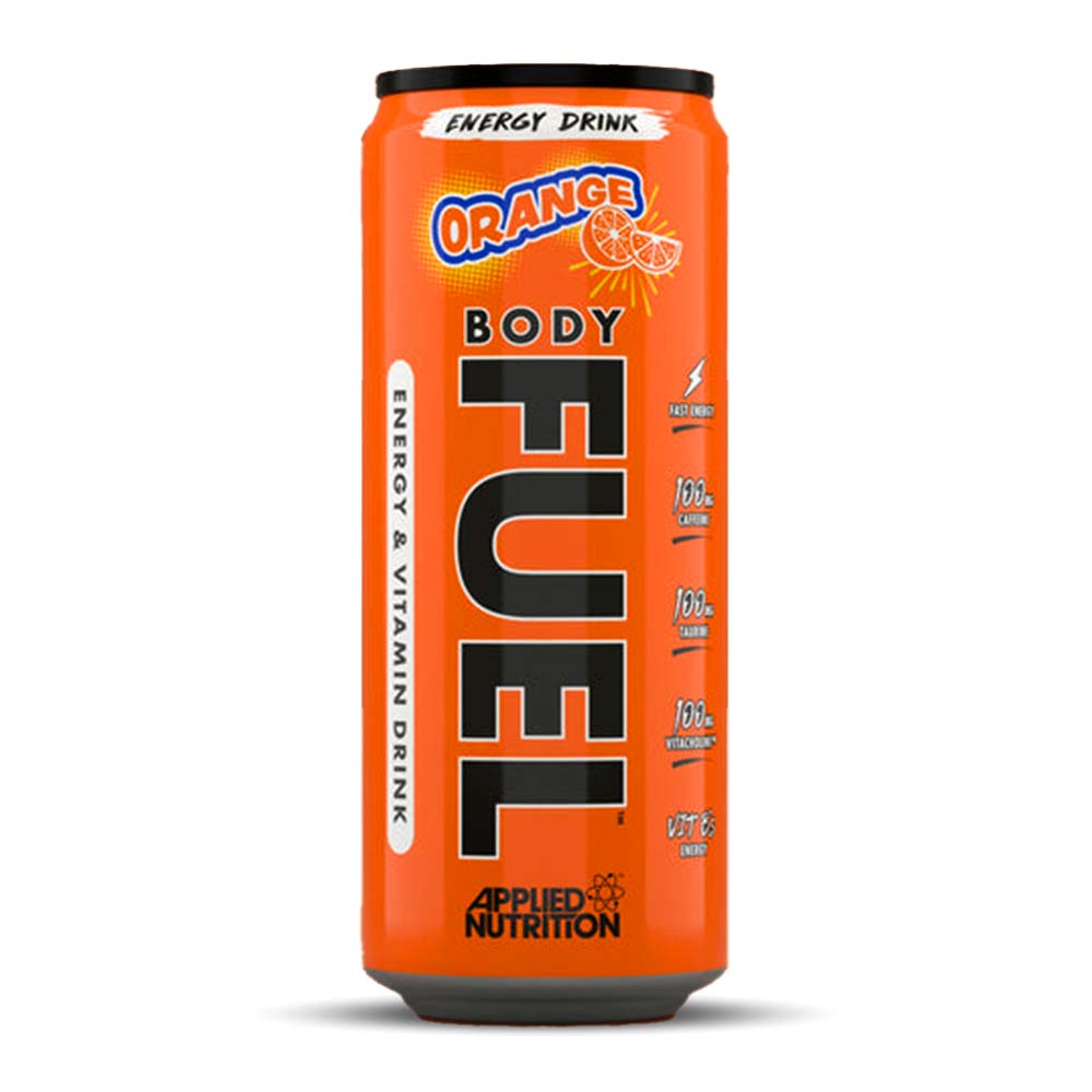 Orange Bodyfuel Energy Can, Applied Nutrition, 330 ML - Applied Nutrition