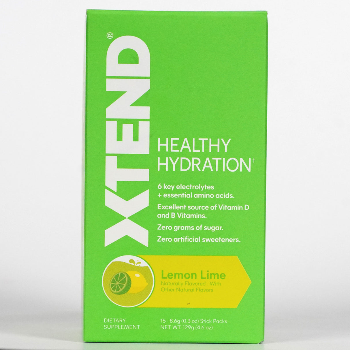 Xtend Healthy Hydration, Lemon Lime, 15 Sticks - Xtend