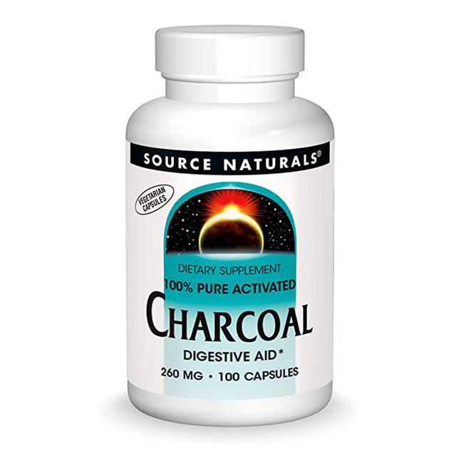 Charcoal, 260 mg, 100 Capsules - Source Naturals - Source Naturals