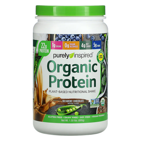 Purely Inspired Organic Protein, Decadent Chocolate, 680 Gm - Purely Inspired