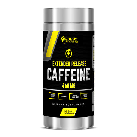 Extended Release Caffeine, 460 mg, Body Builder, 60 Veggie Capsules - Body Builder