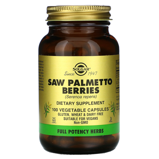 Solgar Saw Palmetto Berries, 100 Vegetable Capsules (Fp) - Solgar