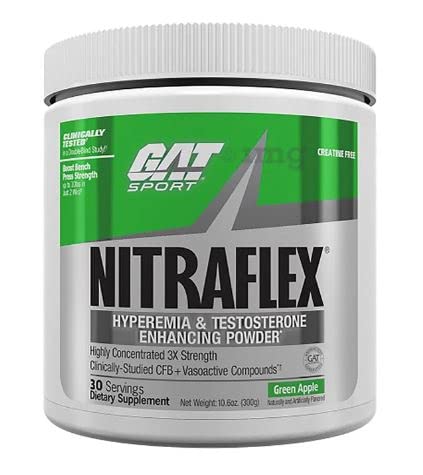 Gat Nitraflex Pre Workout, Green Apple, 30 Servings - GAT Sport