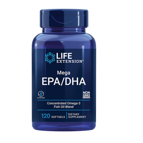 Mega EPA/DHA Life Extension, 120 Softgels - Life Extension