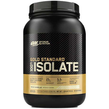 Optimum Nutrition Gold Standard 100% Isolate, Rich Vanilla, 1.58 LB - Optimum Nutrition