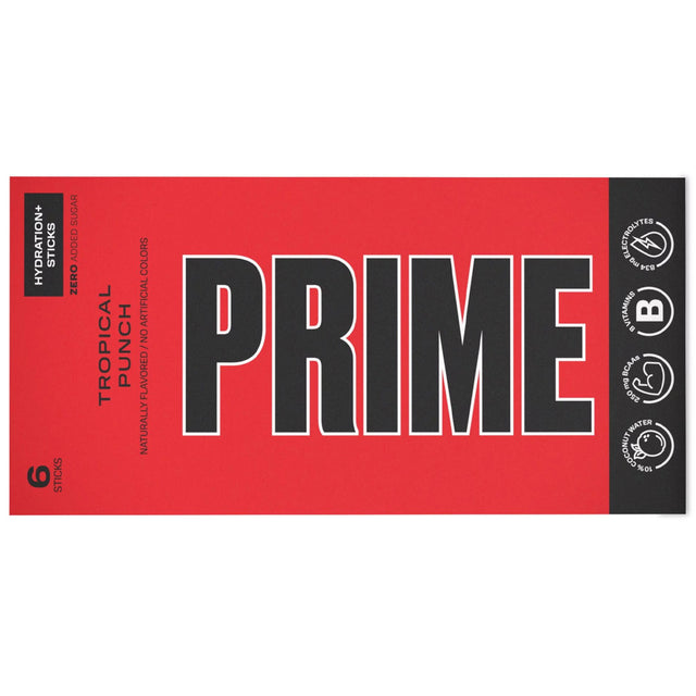 Prime Hydration, 6 Sticks, Tropical Punch - Prime