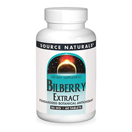 Bilberry Extract, 50 mg, 60 Tablets, Source Naturals - Source Naturals