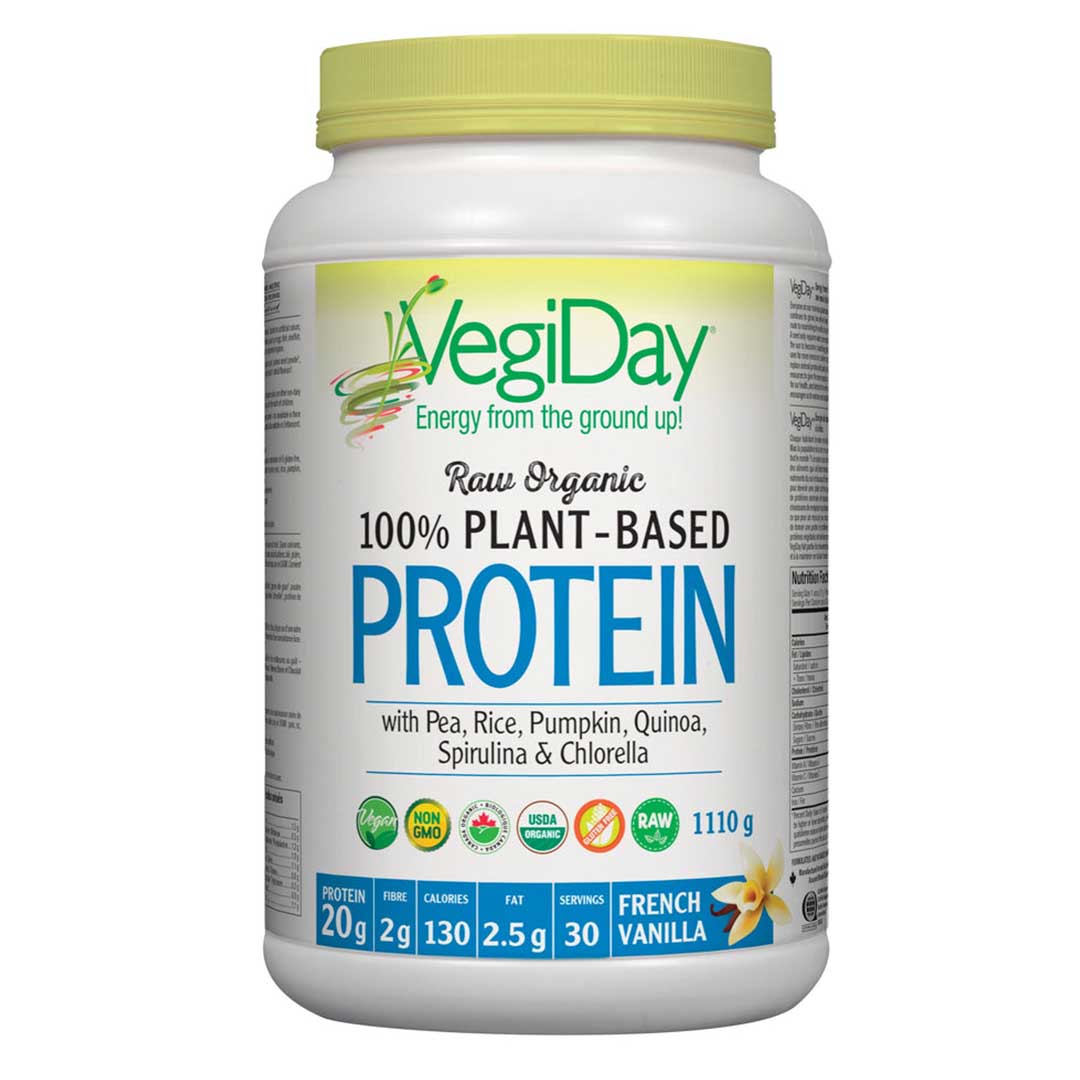 VegiDay Organic Plant-Based Protein, French Vanilla, Raw, 30 - Vegi Day