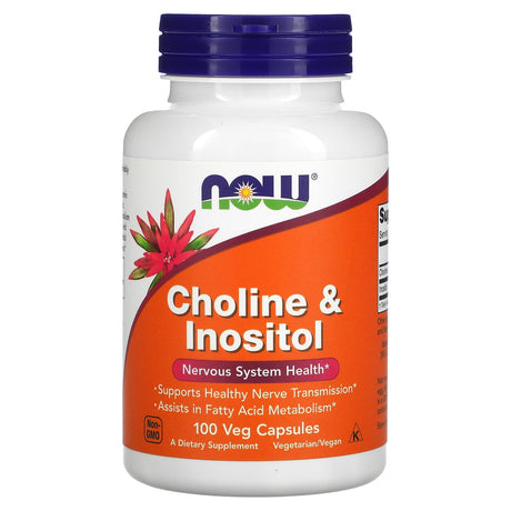 Now Choline & Inositol, 100 Veggie Capsules - Now