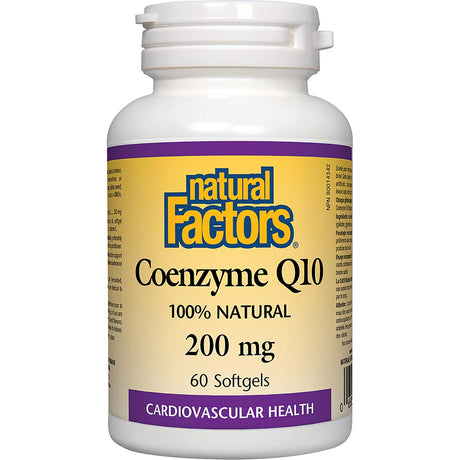 Coenzyme Q10, 200 mg, 60 Softgels - Natural Factors - Natural Factors