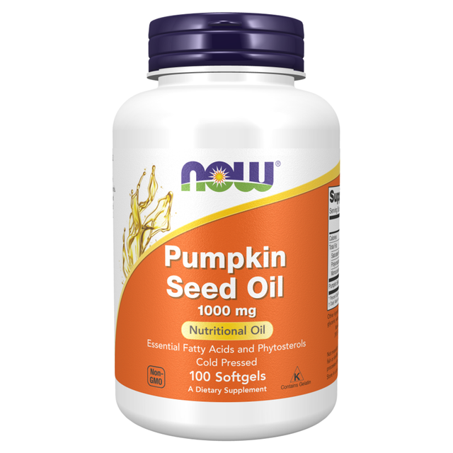 Pumpkin Seed Oil, 1000 mg, 100 Softgels (Now) - Now