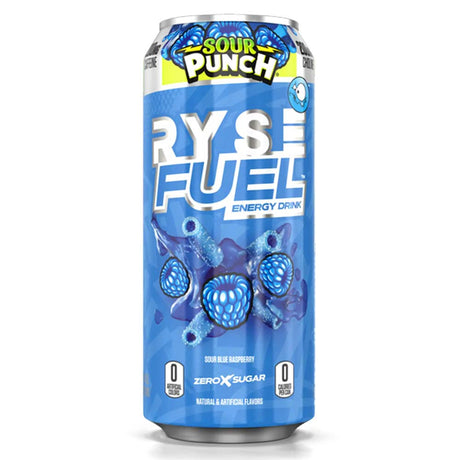 RYSE Fuel Energy Drink, Blue Raspberry Sour Punch, 1 Can - RYSE