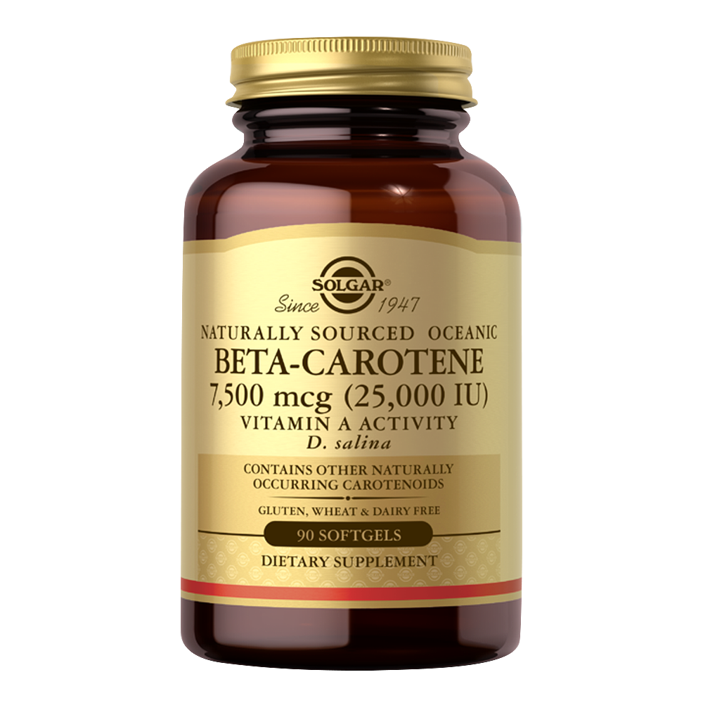 Solgar Beta Carotene, 2500 IU, 90 Softgels - Solgar