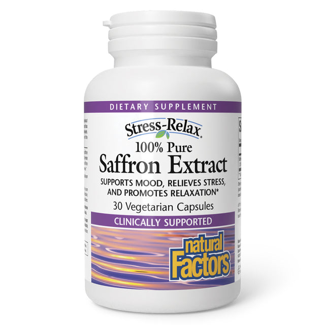 Affron Saffron Extract, 28 mg, 30 Vegetable Capsules, Natural Factors - Natural Factors