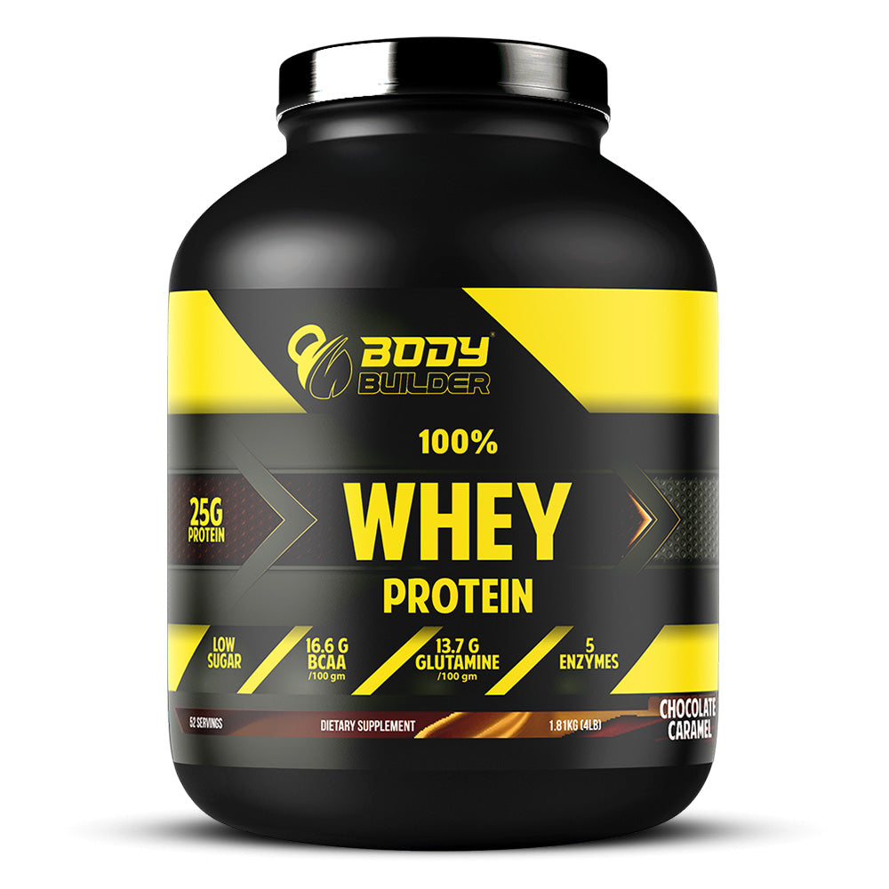 Whey Protein Body Builder, Chocolate Caramel, 4 LB - Body Builder