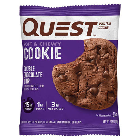 Quest Nutrition Double Chocolate Chip Protein Cookie, 1 Piece - Quest Nutrition