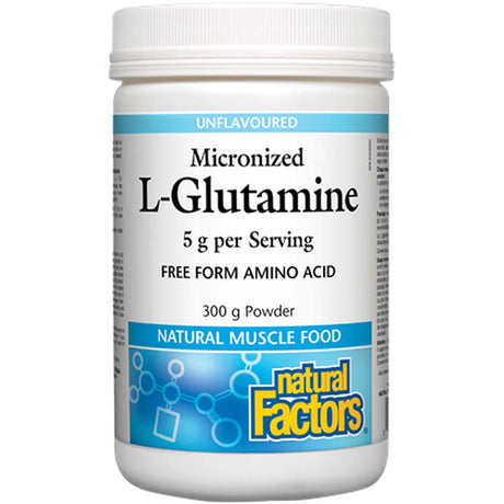 Micronized L-Glutamine, Unflavored, 300 Gm - Natural Factors - Natural Factors