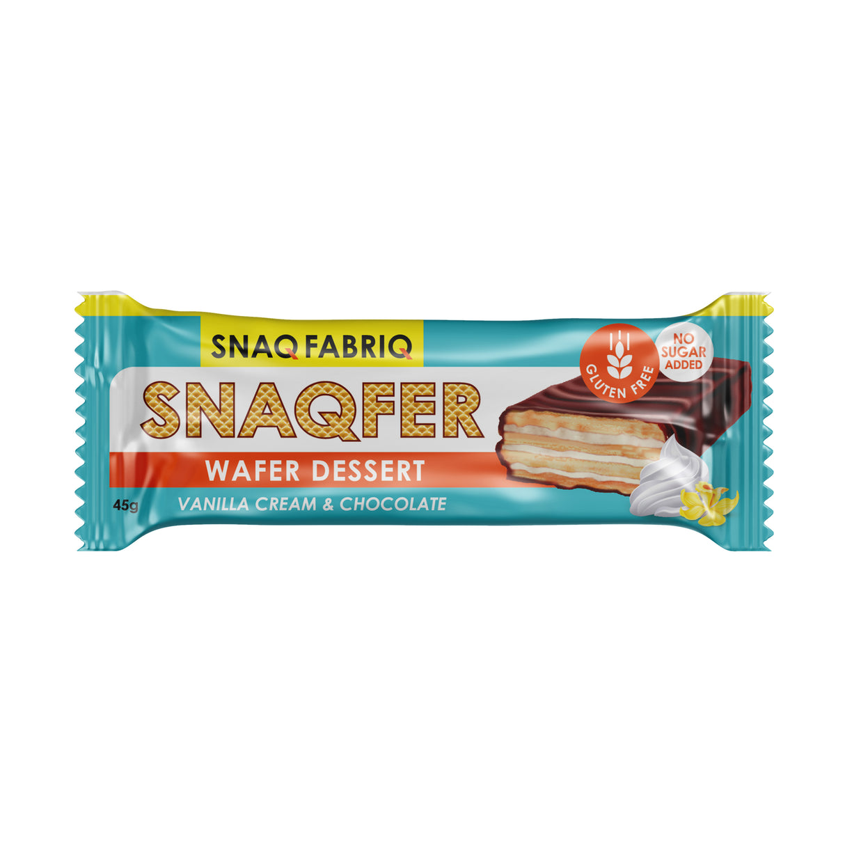 Vanilla Cream Wafer Dessert, Snaq Fabriq Snaqfer, 45 Gm - SNAQ FABRIQ