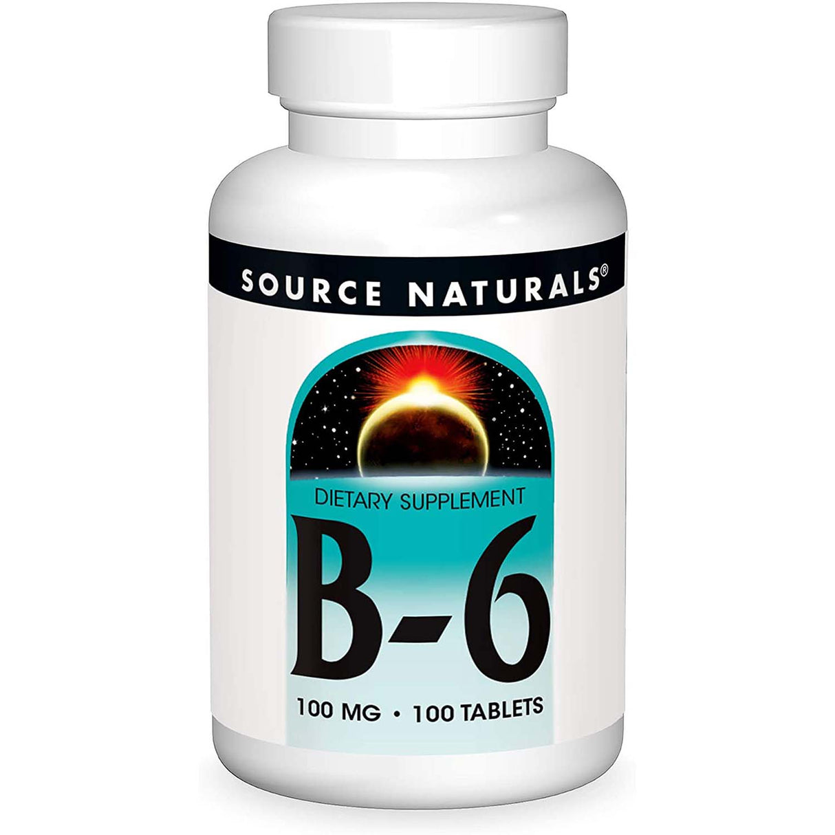 Vitamin B6, 100 mg, 100 Tablets - Source Naturals - Source Naturals