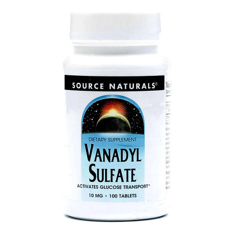 Vanadyl Sulfate, 10 mg, 100 Tablets - Source Naturals - Source Naturals