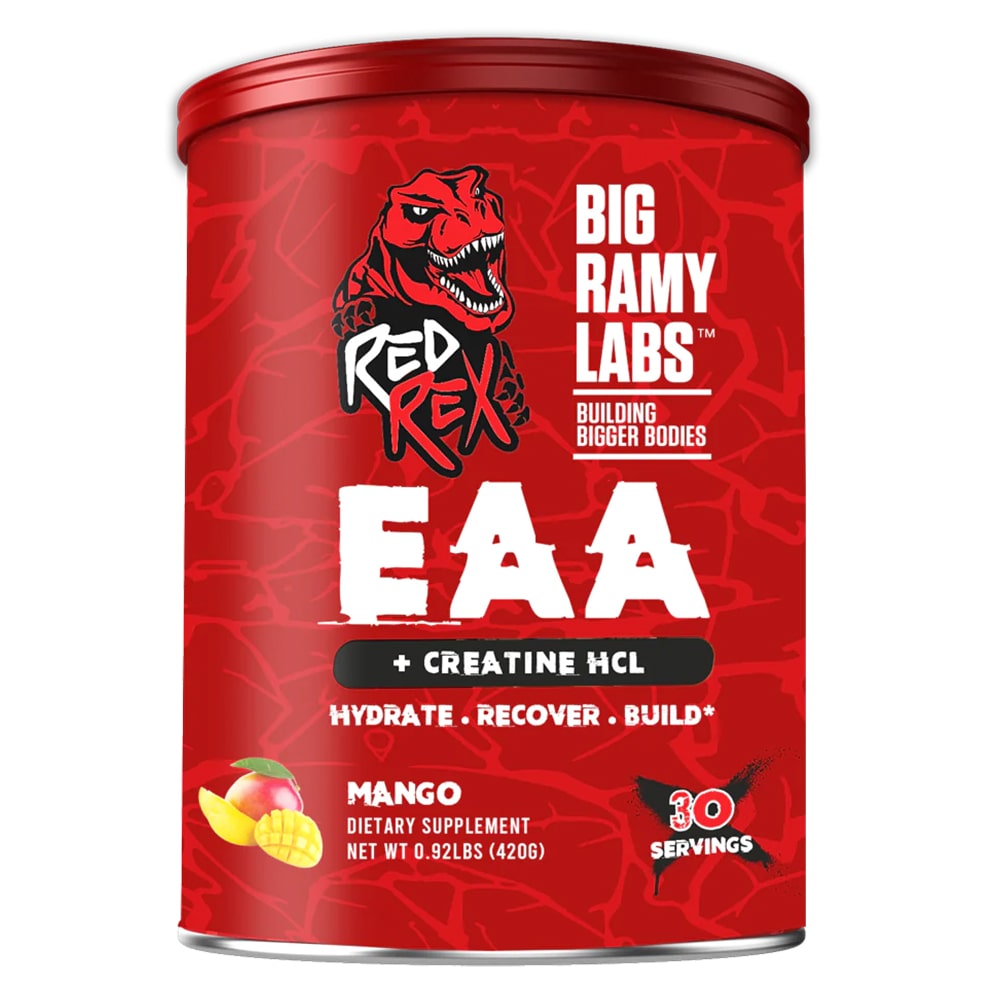 Big Ramy Labs Red Rex EAA + Creatine HCL, Mango, 30) - Big Ramy Labs Redrex