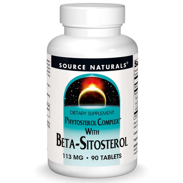 Phytosterol Complex with Beta Sitosterol, 113 mg, 90 Tablets - Source Naturals - Source Naturals