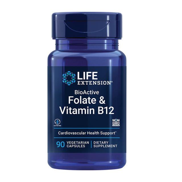 BioActive Folate & Vitamin B12 Life Extension, 90 Veggie Capsules - Life Extension