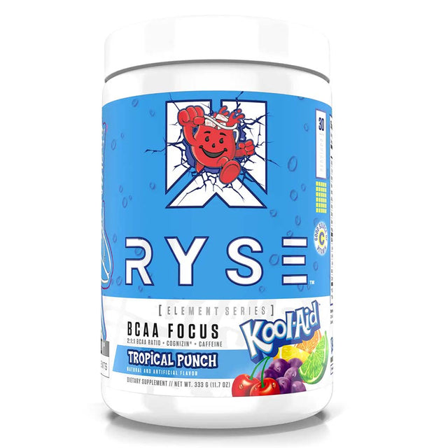 RYZE BCAA Focus, Tropical Punch Kool Aid, 30 - RYSE