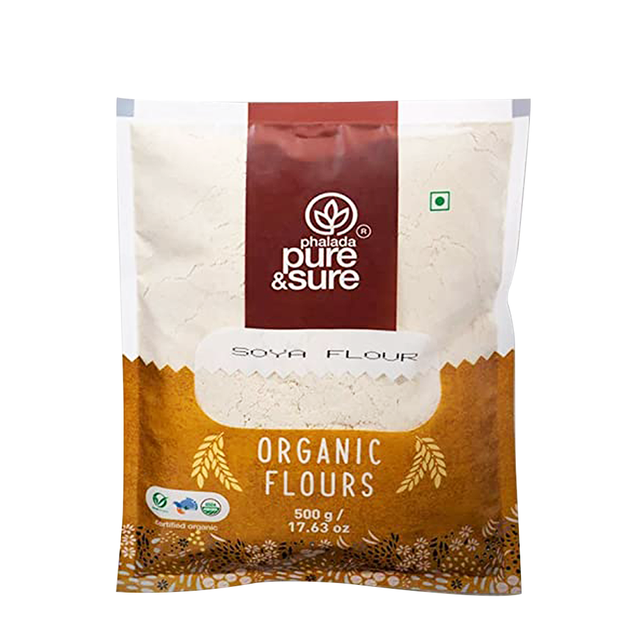 Sure & Pure Organic Soya Flour, 500 Gm - Pure & Sure