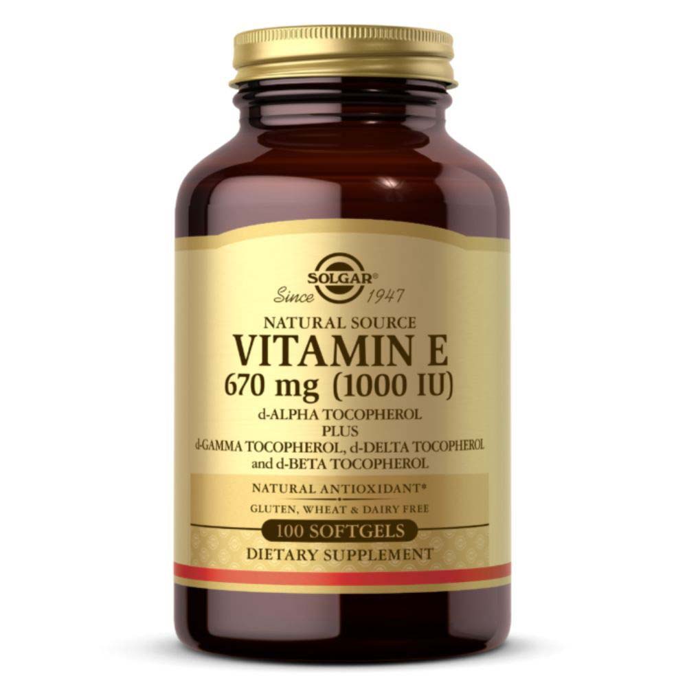 Solgar Vitamin E, 100 Softgels, 1000 IU - Solgar