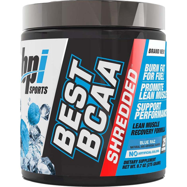 BPI Sports Best BCAA Shredded, Blue Raz, 25 - bpi Sports