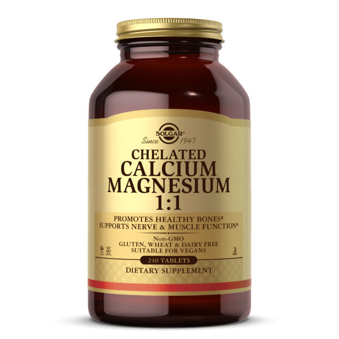 Chelated Calcium Magnesium 1:1, 240 Tablets - Solgar - Solgar