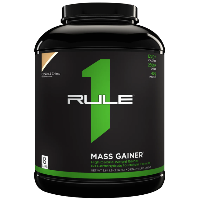 Rule 1 Mass Gainer, Cookies and Cream, 5.78 LB - Rule 1