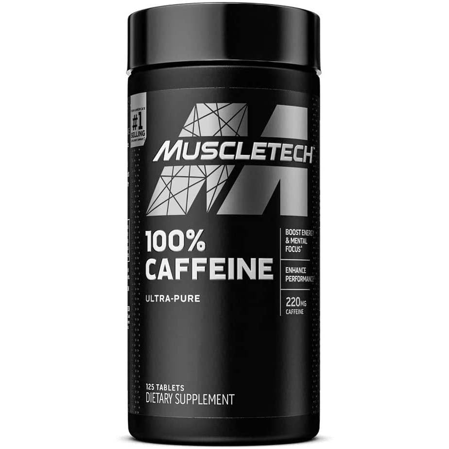 Platinum 100% Caffeine, Muscletech, 125 Tablets - Muscletech