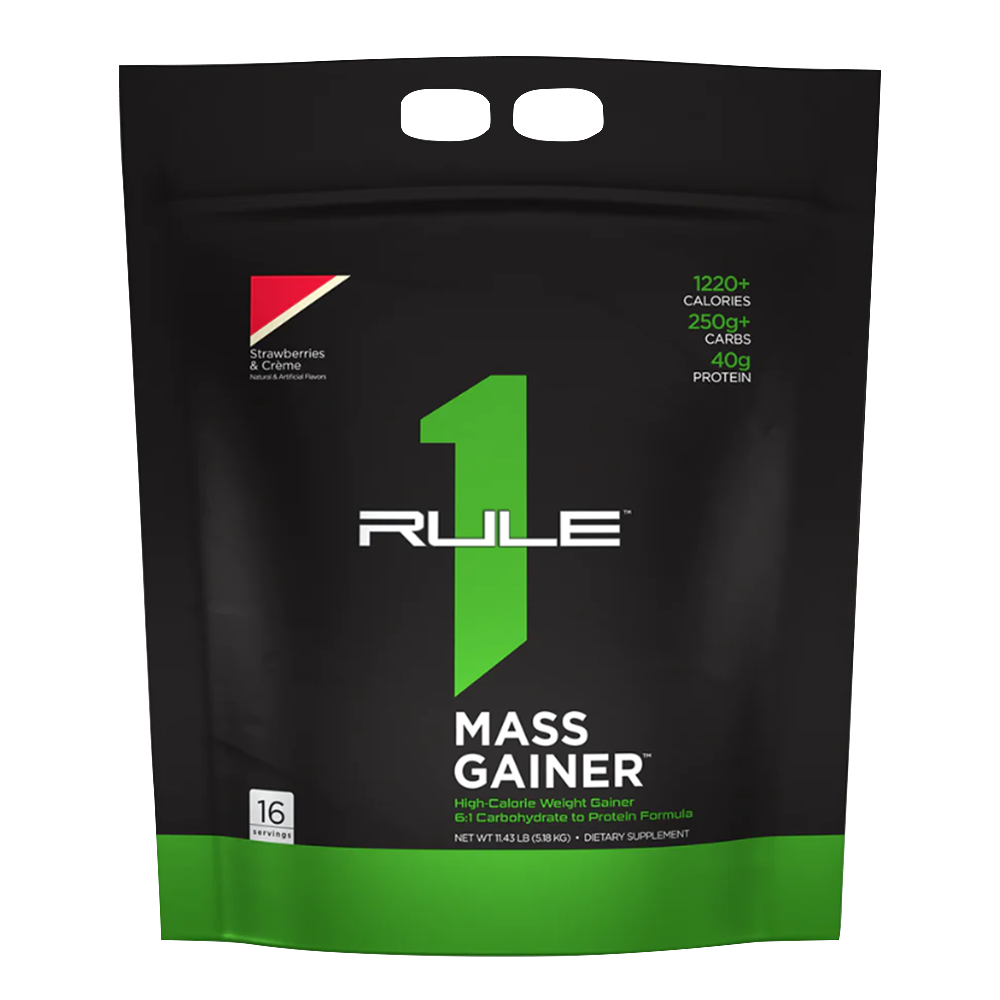 Rule 1 Mass Gainer, Strawberries & Cream, 11.43 LB - Rule 1