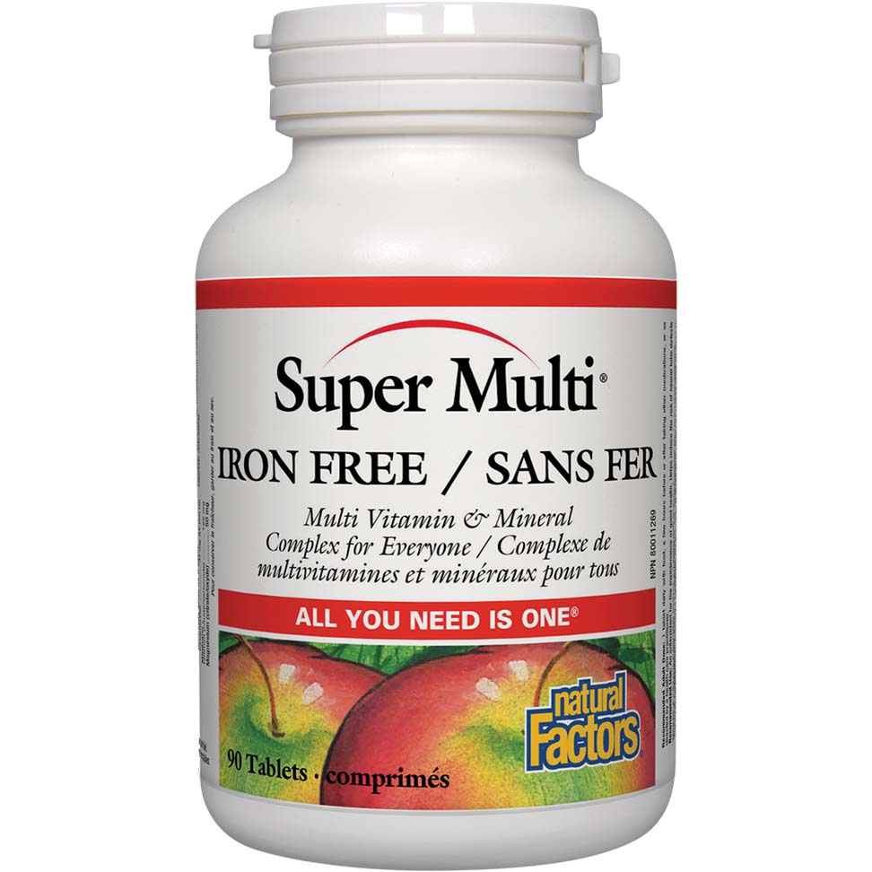 Super Multi Iron Free, 90 Tablets - Natural Factors - Natural Factors