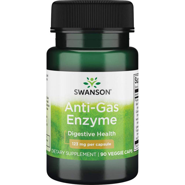 Swanson's Anti-Gas Enzyme, 123 mg, 90 Veggie Capsules - Swanson