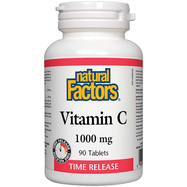 Natural Factors Time Release Vitamin C, 1000 mg, 90 Tablets - Natural Factors