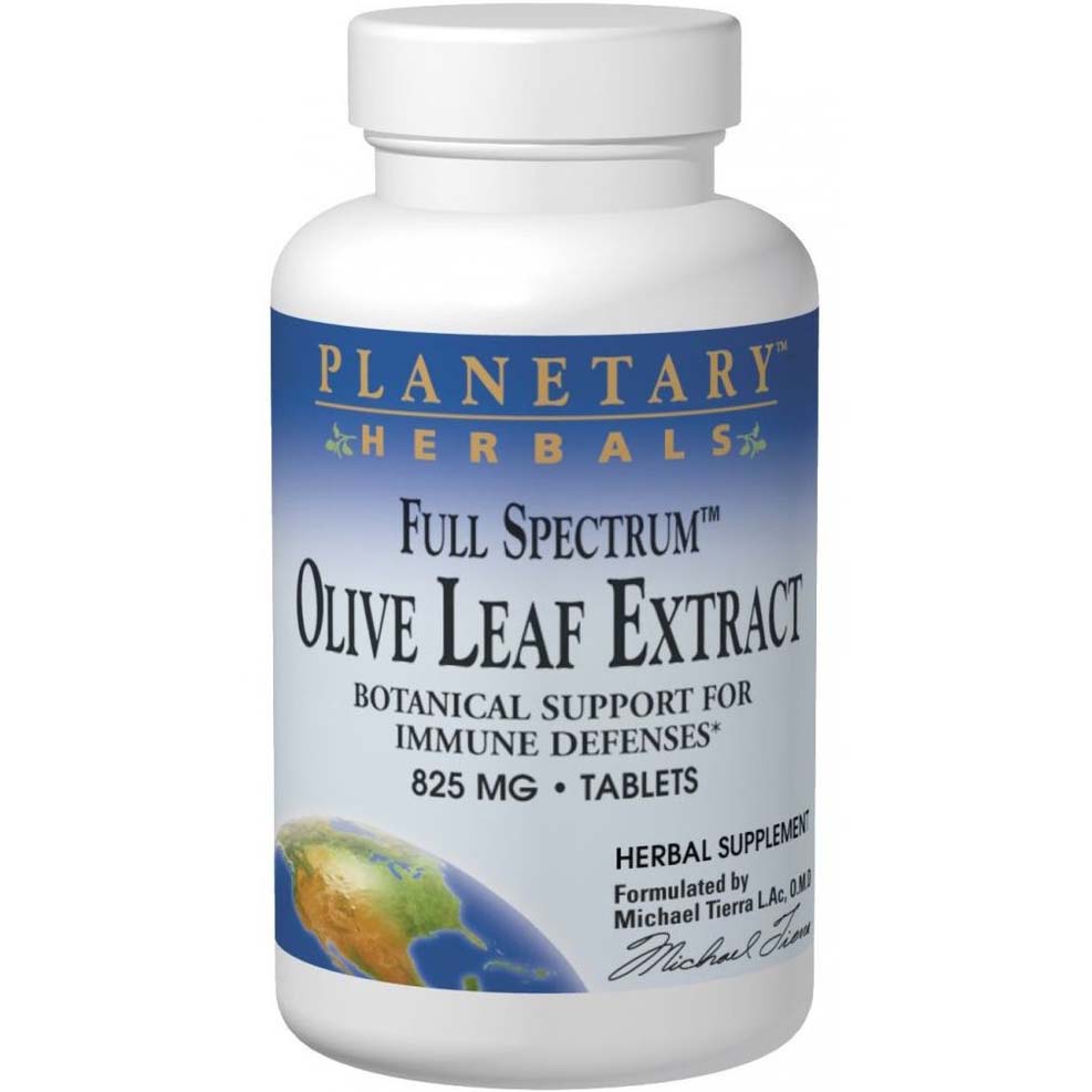 Olive Leaf Extract, 825 mg, 60 Tablets - Planetary Herbals - Planetary Herbals